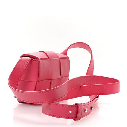 Bottega Veneta Lambskin Maxi Intrecciato Extra Mini Cassette Crossbody Bag Cranberry 3 of 9