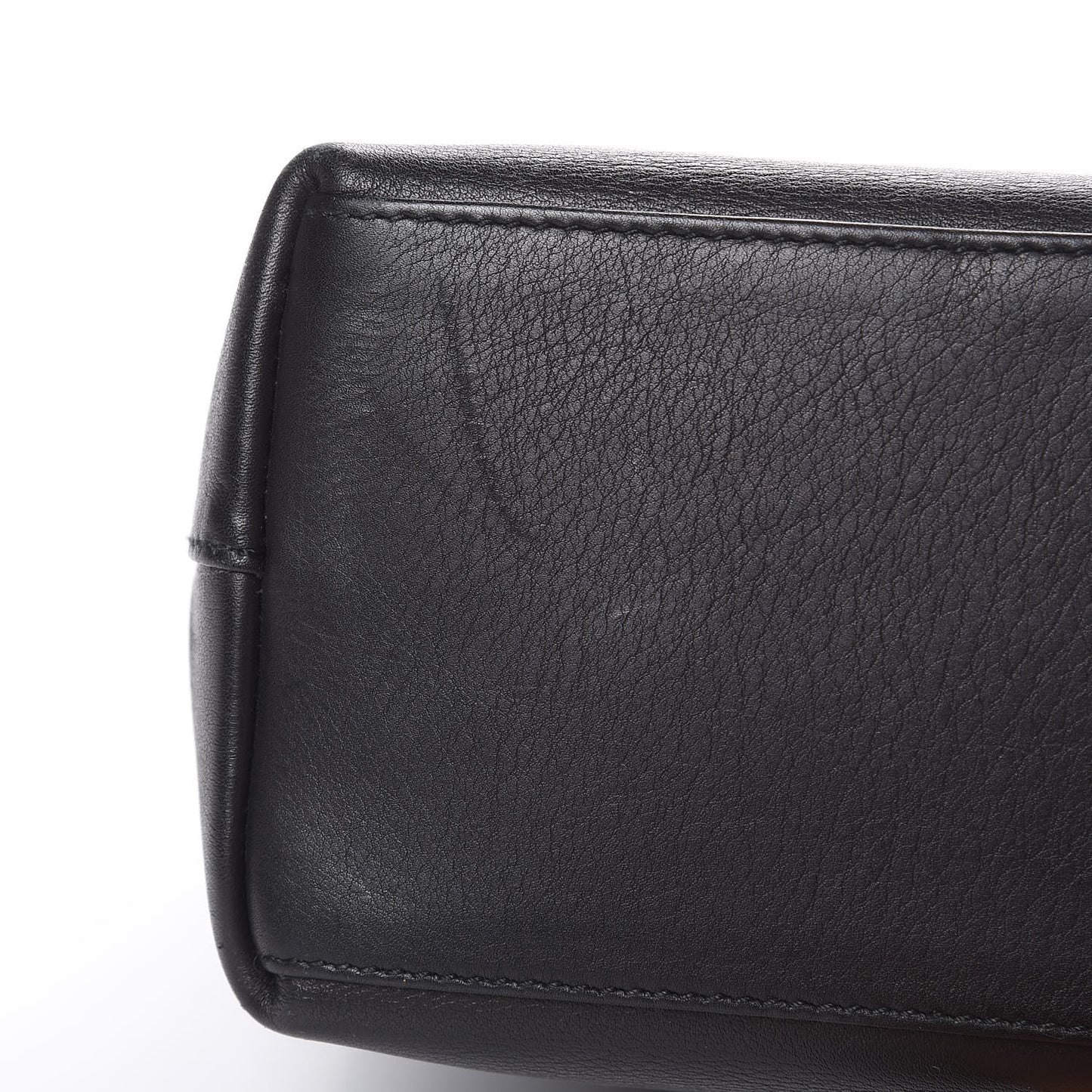 Calfskin Bamboo Shoulder Bag Black