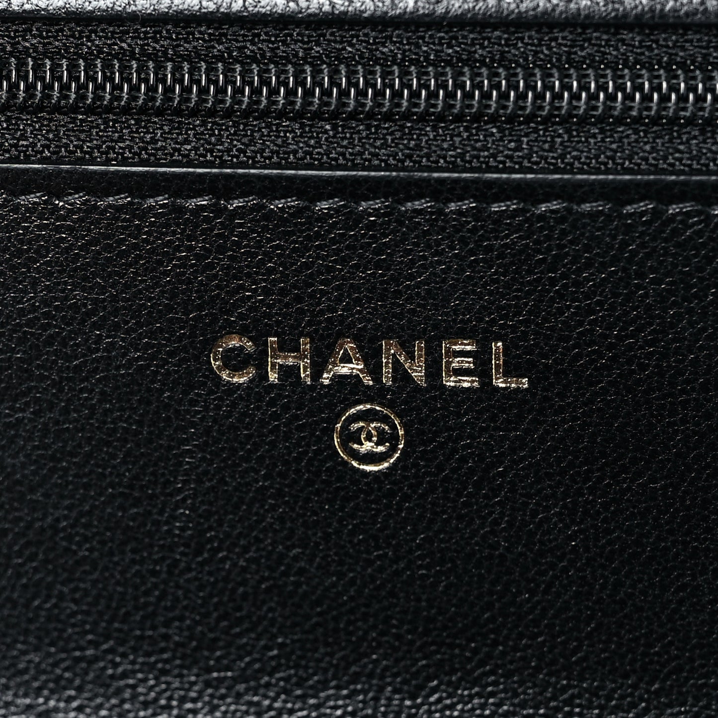 Lambskin Quilted Chanel 19 Wallet On Chain WOC Black
