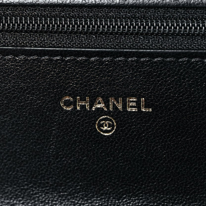Chanel Lambskin Quilted Chanel 19 Wallet On Chain WOC Black 6 of 9