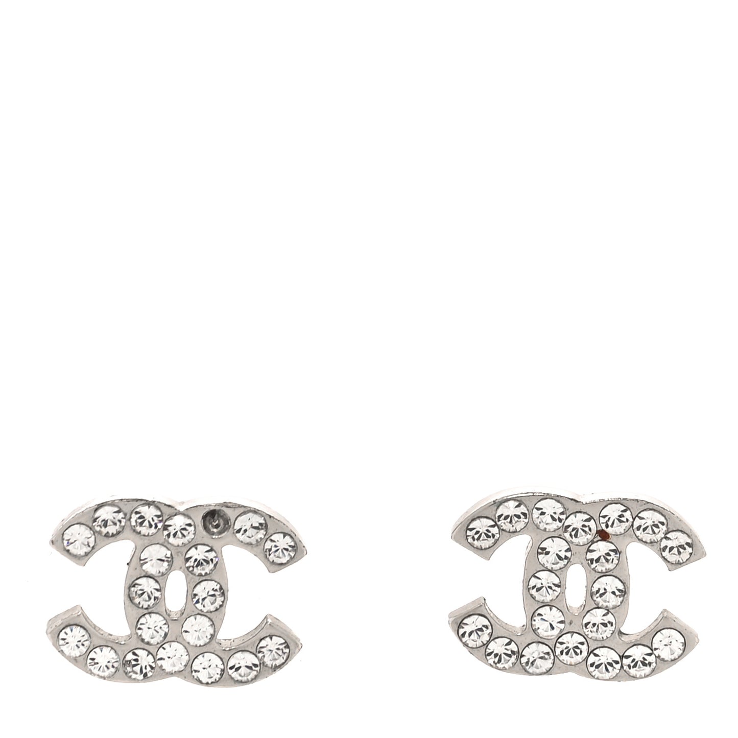 Crystal CC Earrings Silver