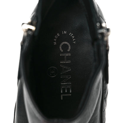 Chanel Lambskin Quilted CC Booties 40 Black 7 of 8