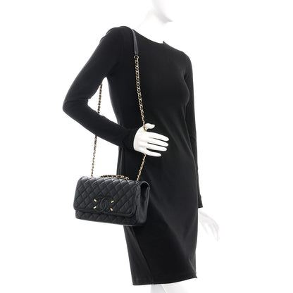 Chanel Caviar Quilted Medium CC Filigree Flap Black 2 of 9