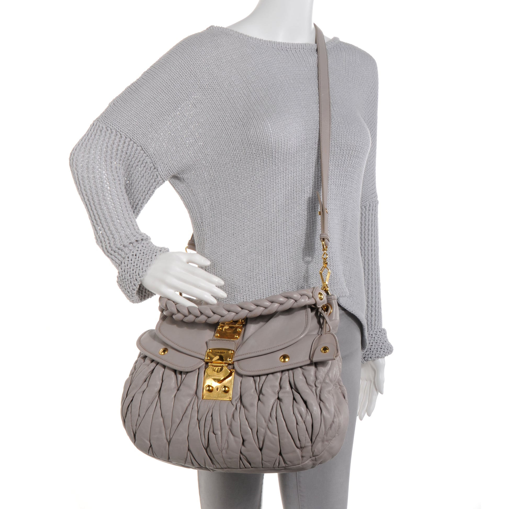 Miu Miu Matelasse Lux Nappa Leather Coffer Bag 2 of 11