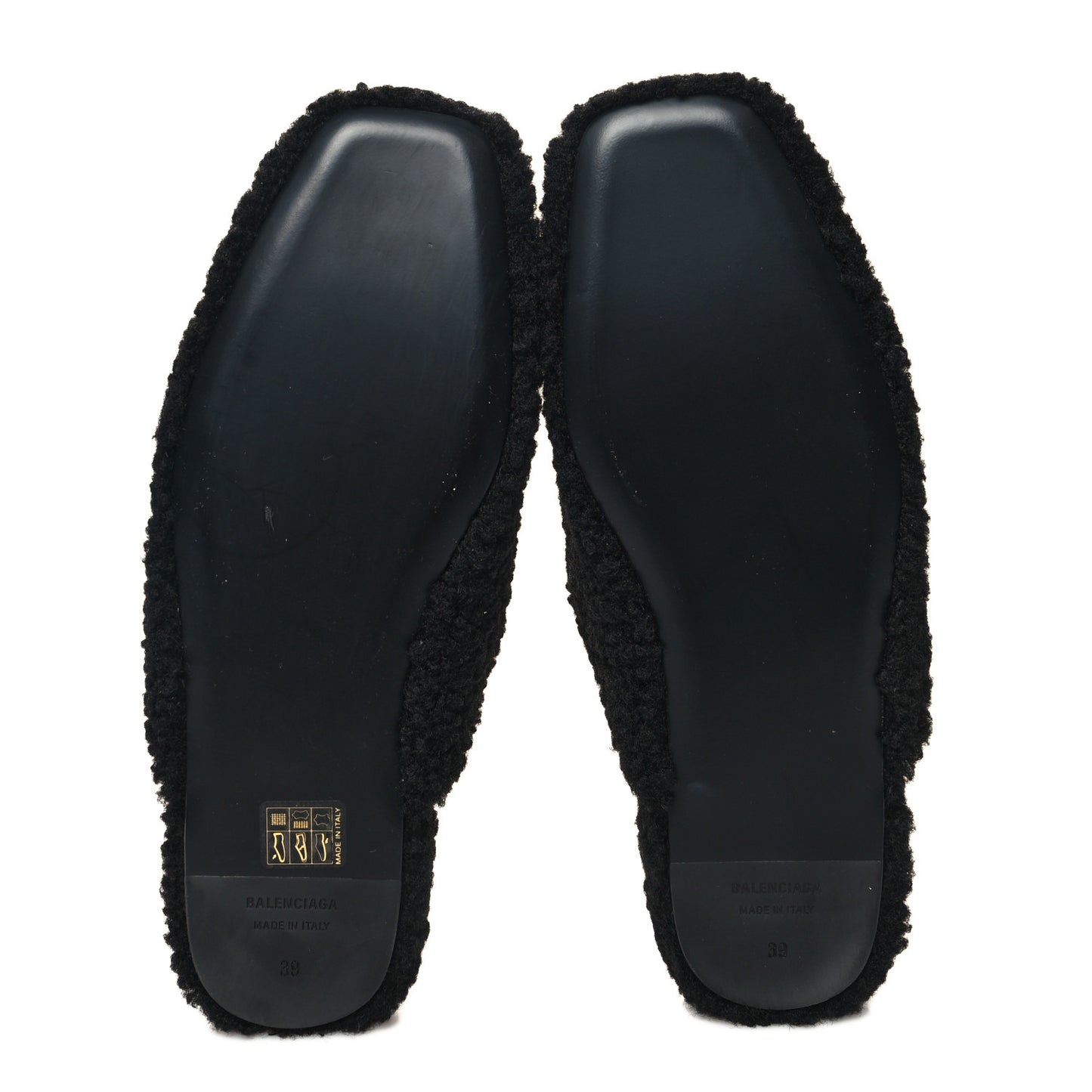 Faux Shearling Cosy BB Mules 39 Black