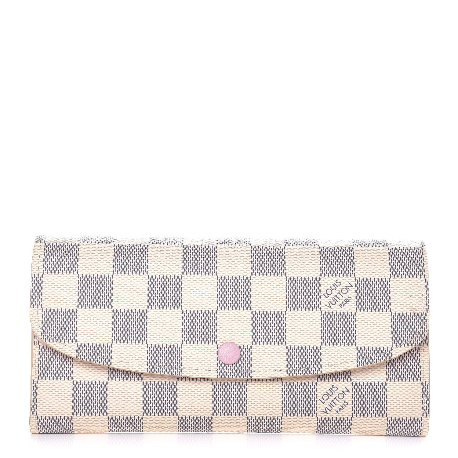 Louis Vuitton Damier Azur Emilie Wallet Rose Ballerine 1 of 8