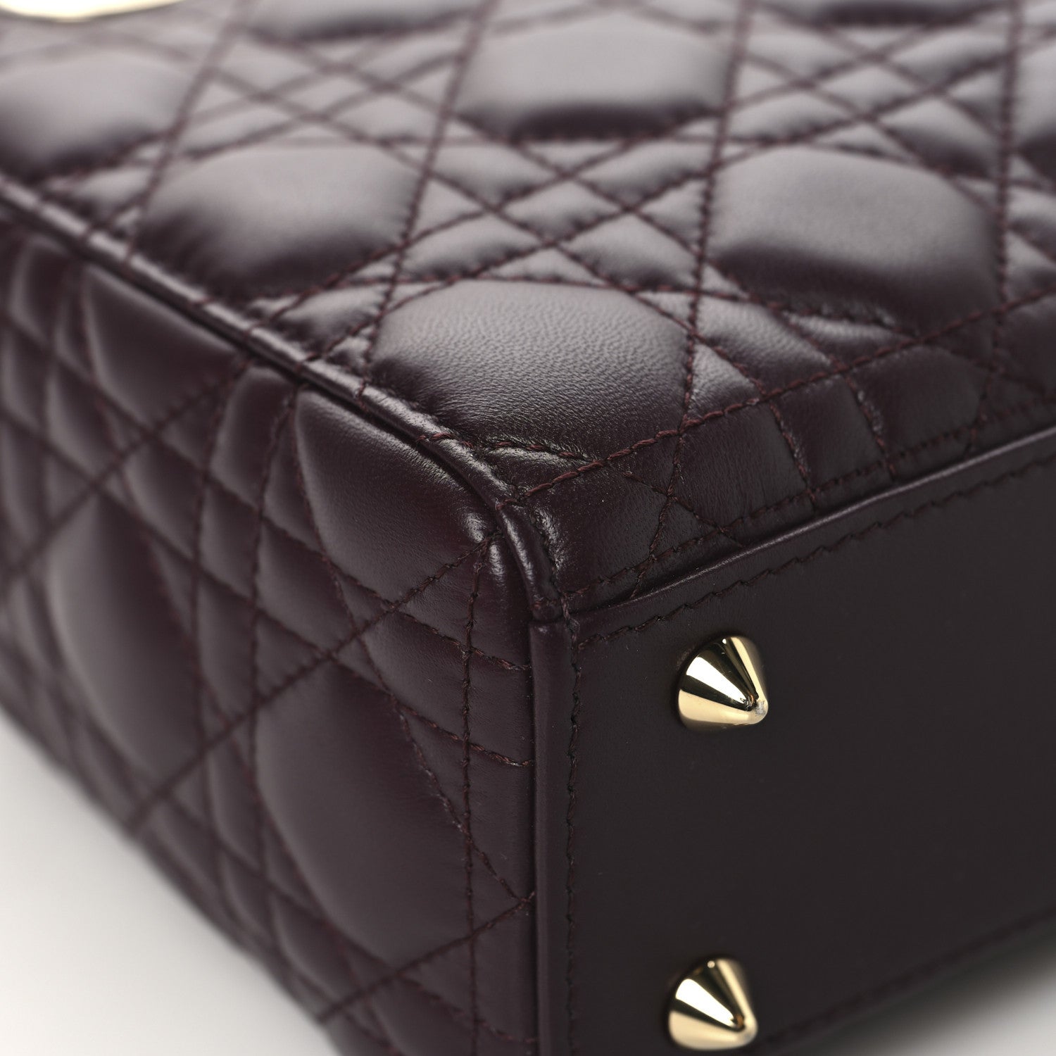 Christian Dior Lambskin Cannage Small My ABCDior My Lady Dior Deep Amaranth 11 of 12