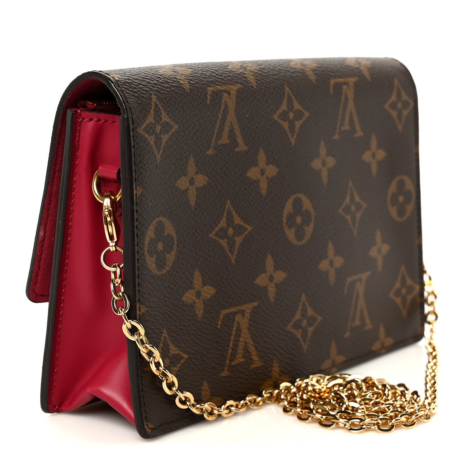 Louis Vuitton Monogram Flore Chain Wallet Fuchsia 3 of 10