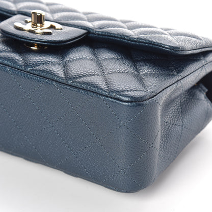 Chanel Iridescent Caviar Quilted Mini Rectangular Flap Blue 6 of 9