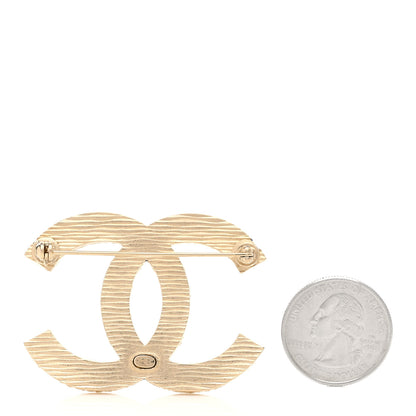 Chanel Resin Glitter CC Brooch Gold Blue 2 of 3