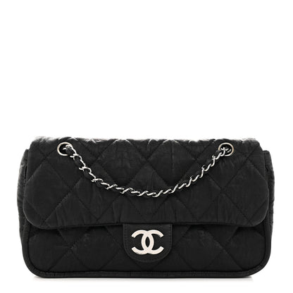 Chanel Coated Canvas Quilted Le Marais Flap Black 1 of 15