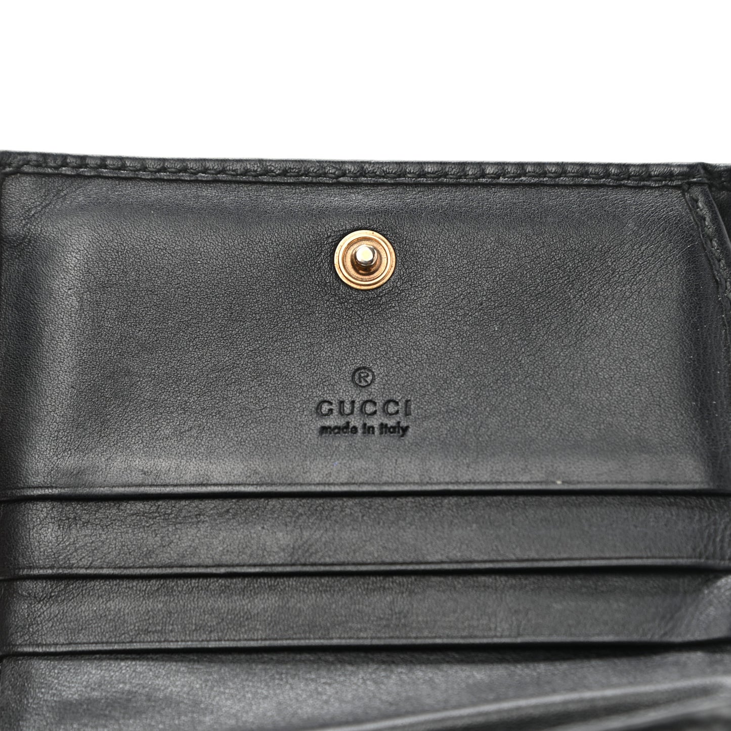 Calfskin Matelasse GG Marmont Card Case Wallet Black