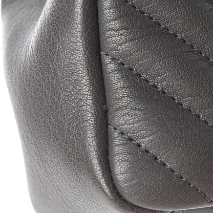Saint Laurent Sheepskin Matelasse Chevron Monogram Medium College Bag Asphalt 12 of 12