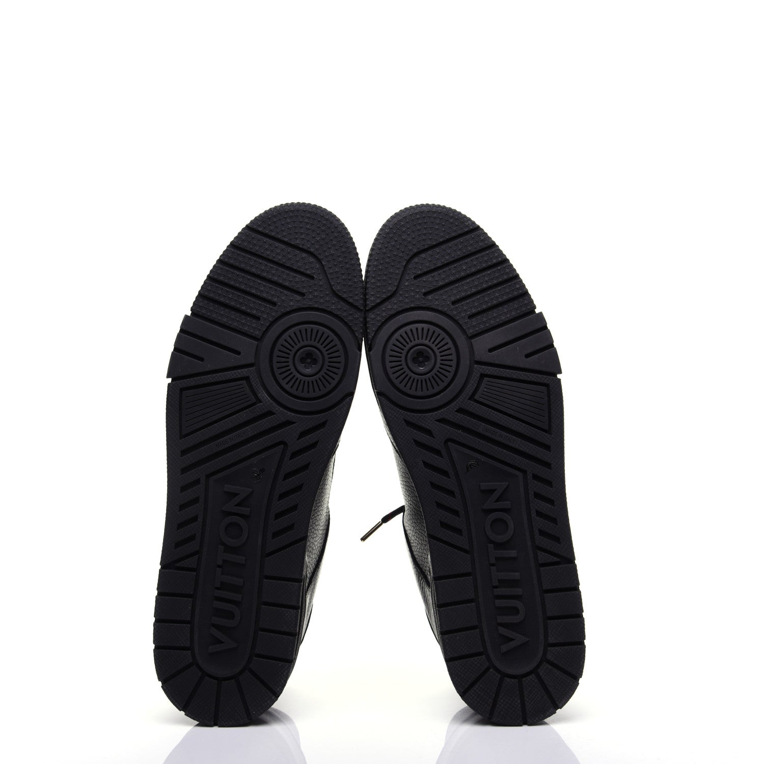 Louis Vuitton Calfskin Mens LV Trainer Sneaker 10 Black 9 of 11