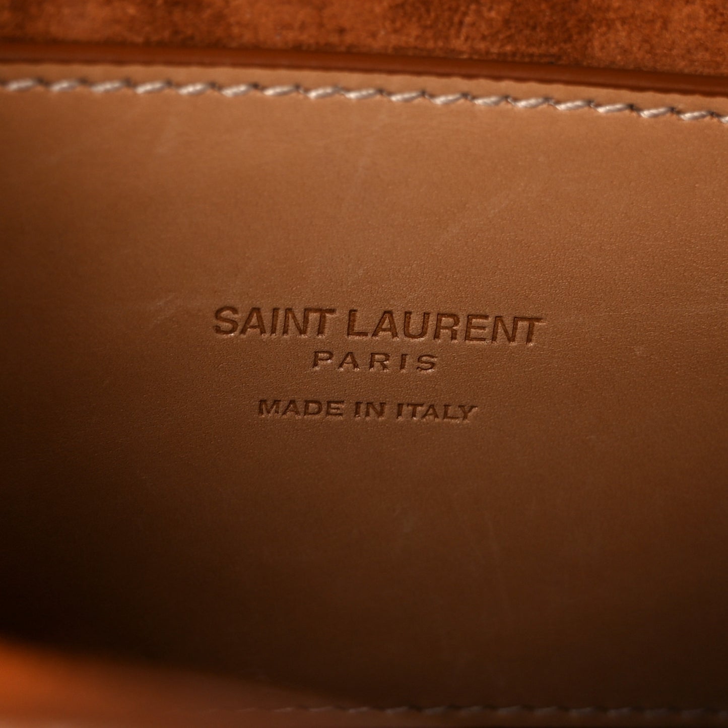 Smooth Vintage Calfskin Small Kaia Satchel Brown Gold