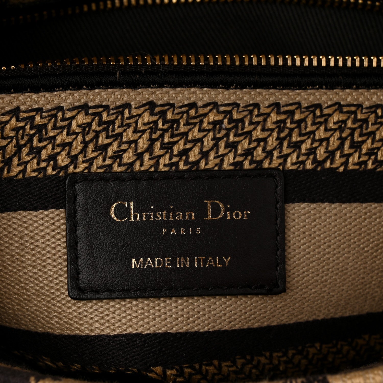Christian Dior Canvas Medium Mizza Embroidered Lady D-Lite Beige Multicolor 6 of 11