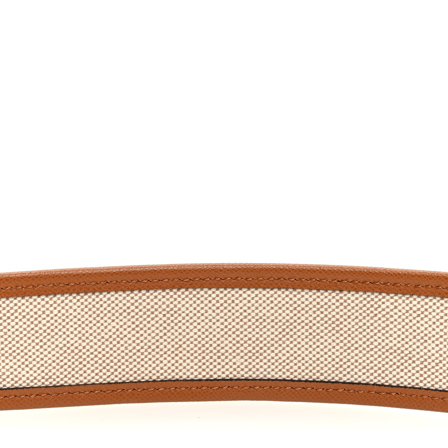 Hermes Madame Calfskin H Plume Canvas 24mm Chaine D'Ancre Reversible Belt Gold Ecru 3 of 6
