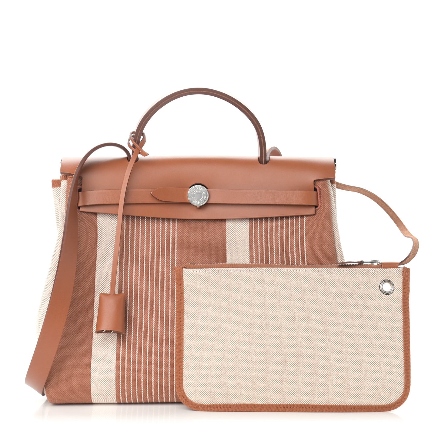 Vache Hunter Toile H Vibration Herbag Zip Retourne 31 PM Fauve Ecru Beige
