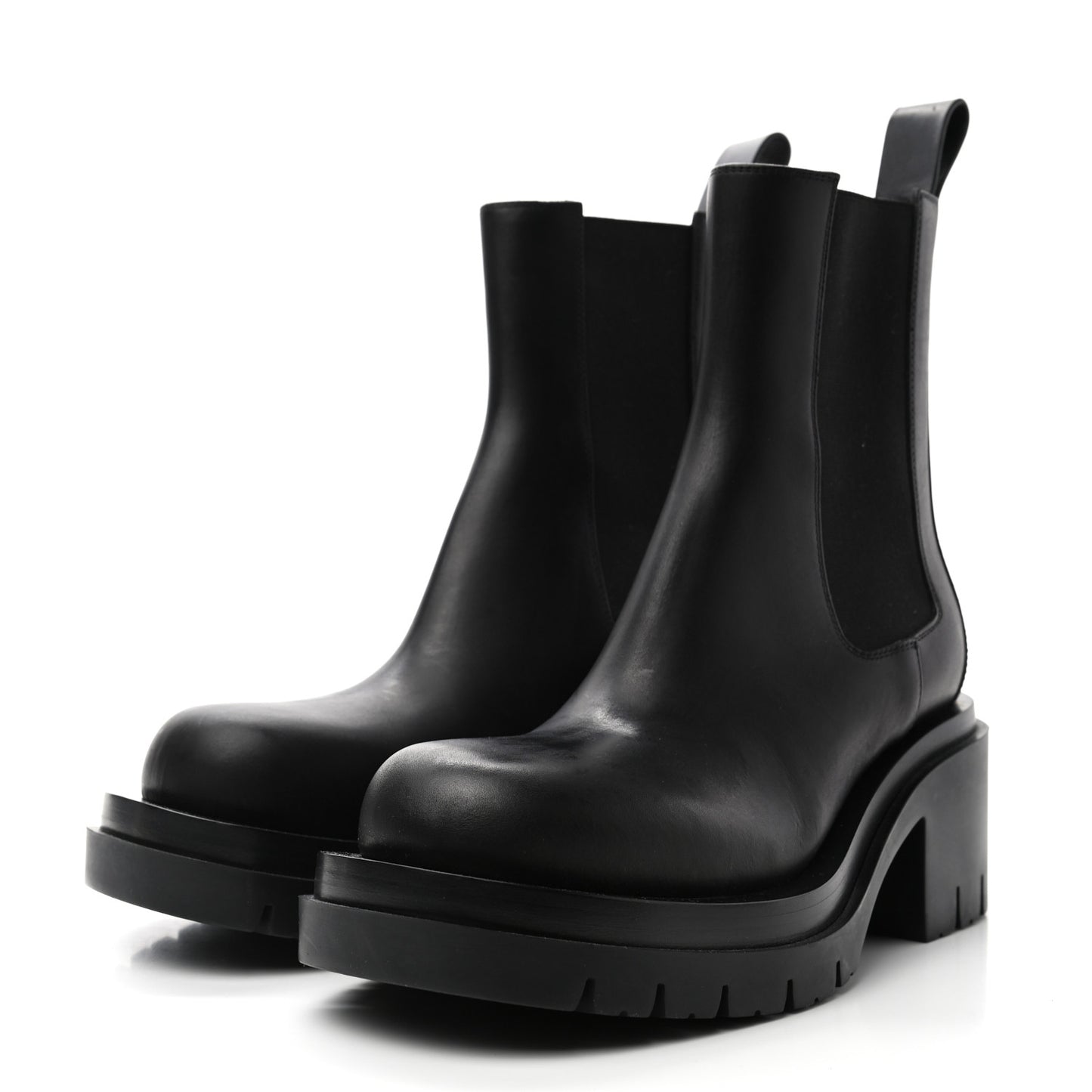 Calfskin The Lug Chelsea 30/70mm Ankle Boots 38.5 Black