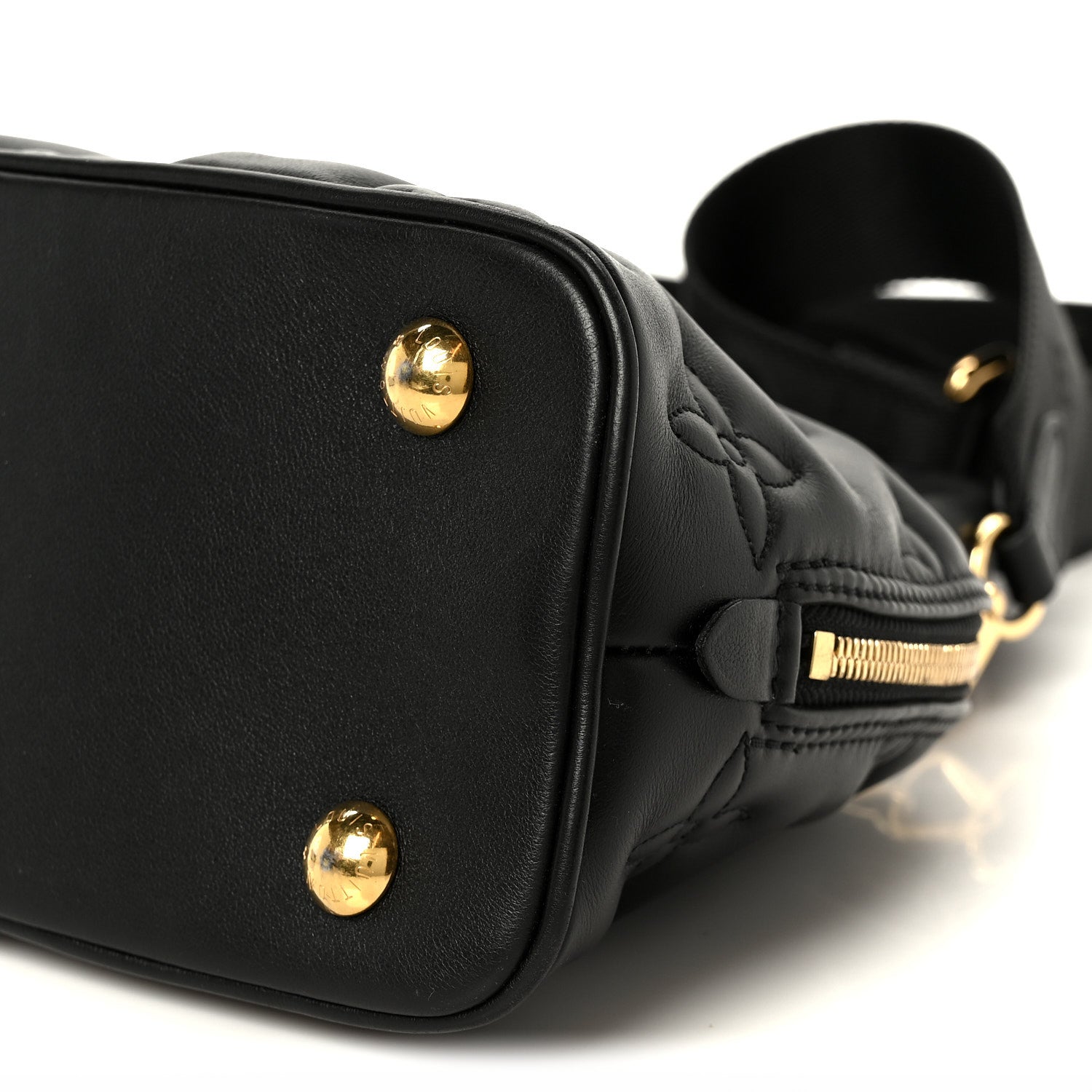 Louis Vuitton Calfskin Bubblegram Alma BB Black 9 of 9