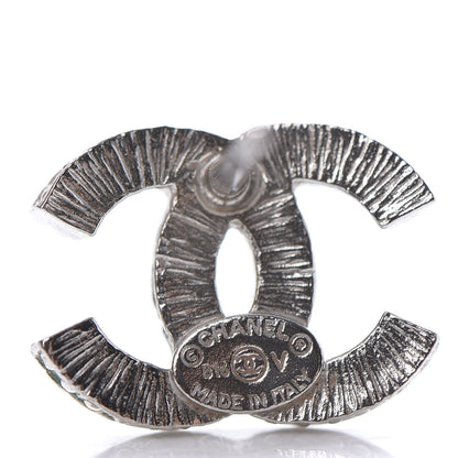 Chanel Crystal Mini Timeless CC Earrings Silver 7 of 10