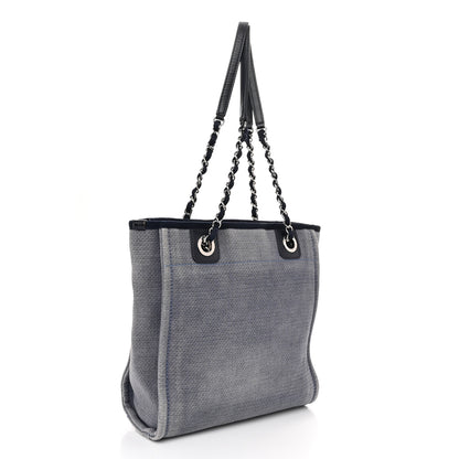 Chanel Canvas Mini Deauville Tote Denim Blue 3 of 12
