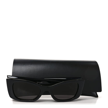 Saint Laurent Acetate Ultra Cat Eye Sunglasses SL 593 Black 8 of 8
