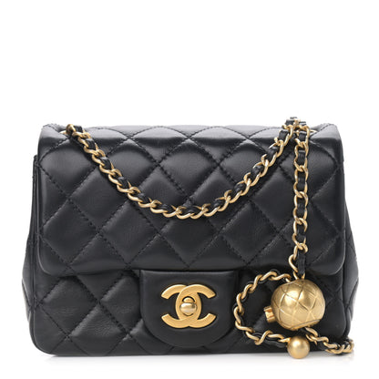Chanel Lambskin Quilted Mini Pearl Crush Flap Black 1 of 10