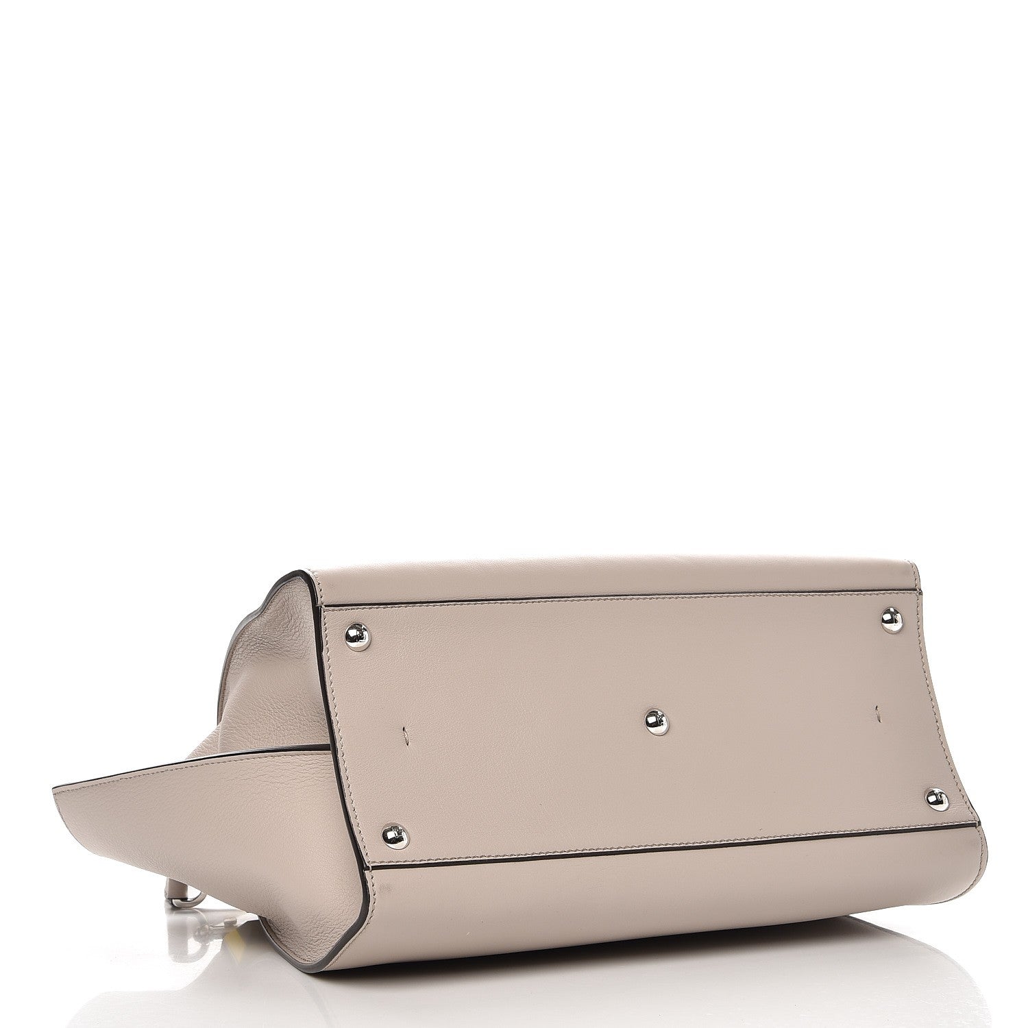 Fendi VItello Dolce Studded Petite 3Jours Tote Grigio Polvere Multicolor 4 of 9