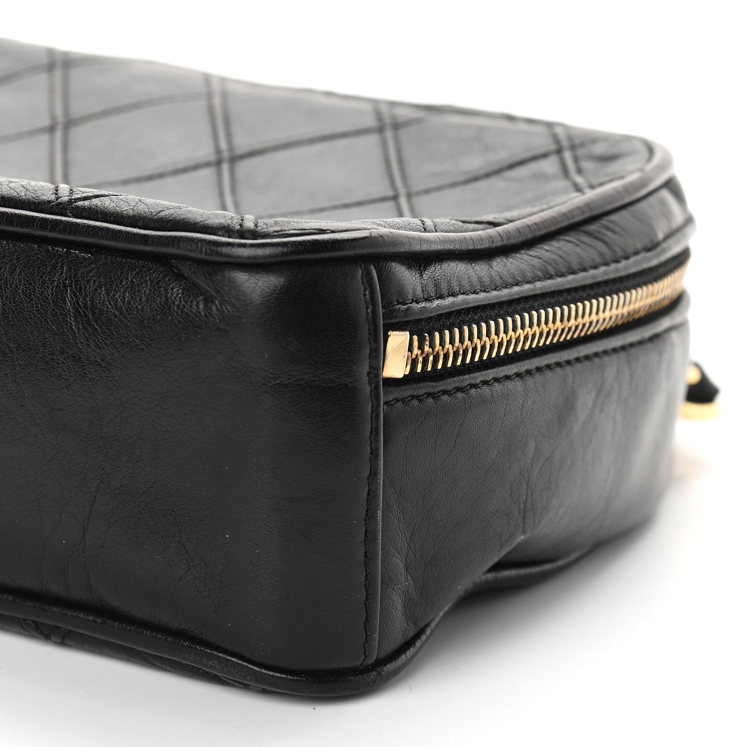 Chanel Lambskin Quilted Camera Case Black 10 of 11