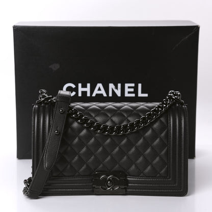Chanel Caviar Quilted Medium Boy Flap So Black 11 of 11
