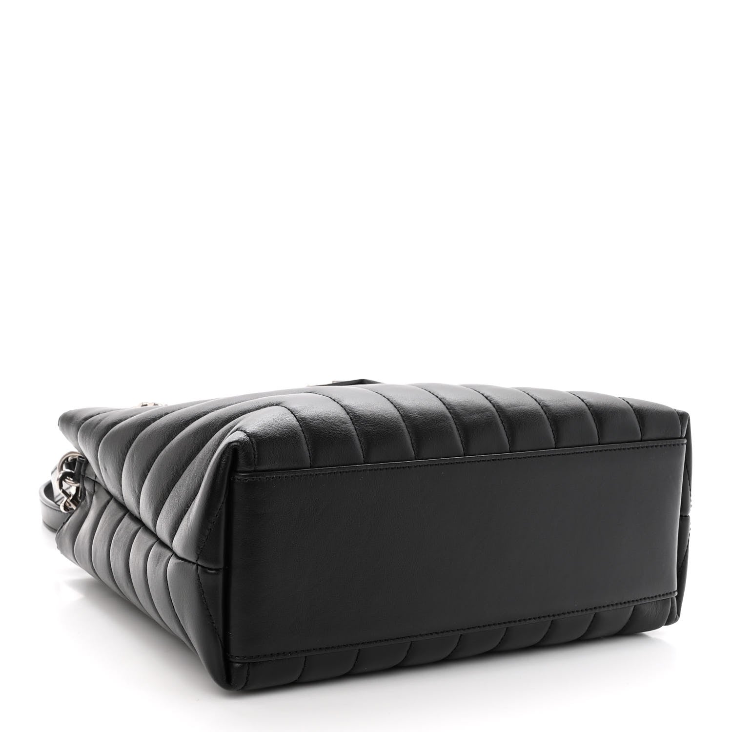 Saint Laurent Calfskin Y Quilted Monogram Small Loulou Shopper Black 4 of 9
