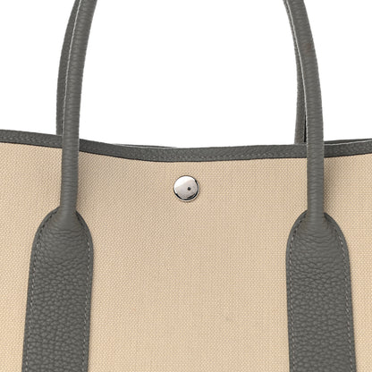 Hermes Toile Militaire Negonda Garden Party 36 MM Tote Beton Gris Meyer 8 of 12
