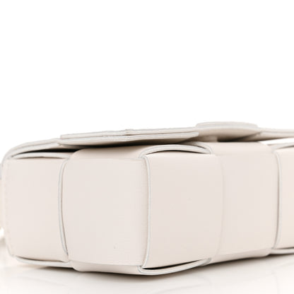 Bottega Veneta Lambskin Maxi Intrecciato Extra Mini Cassette Crossbody Bag White 8 of 12