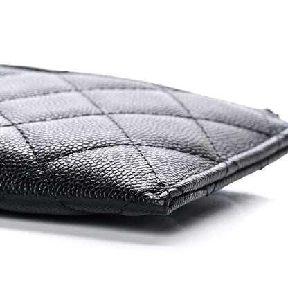 Chanel Caviar Quilted Classic Zip Pouch Black 9 of 10