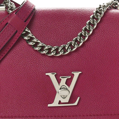 Louis Vuitton Calfskin Lockme II Chain Bag BB Grape Venus Raisin 7 of 9