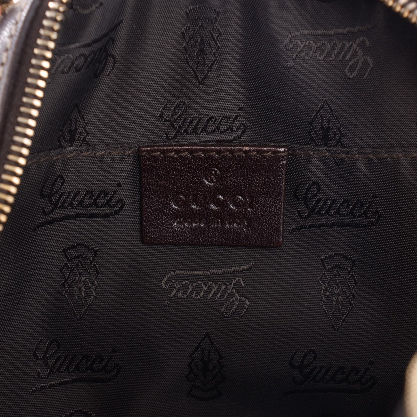 Crystal Monogram Duchessa Small Boston Bag Brown