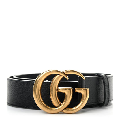 Gucci Textured Calfskin Double G 40mm Belt 80 32 Black 1 of 8