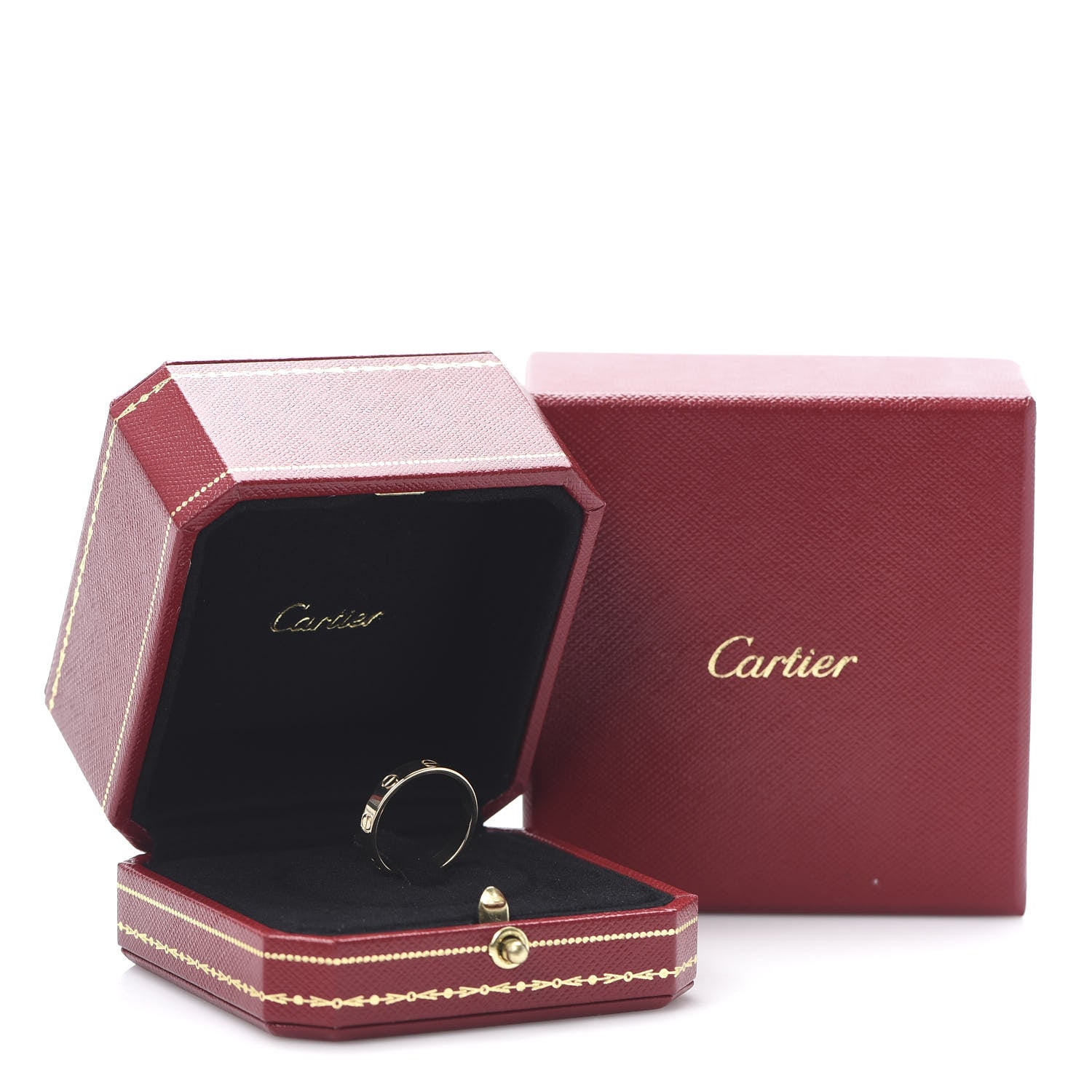 Cartier 18K Yellow Gold 3.5mm LOVE Wedding Band Ring 55 7.25 6 of 6