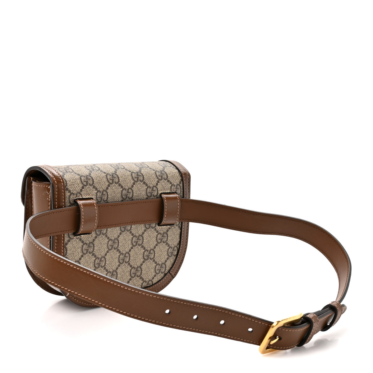 GG Supreme Monogram Horsebit 1955 Belt Bag Beige Brown Sugar