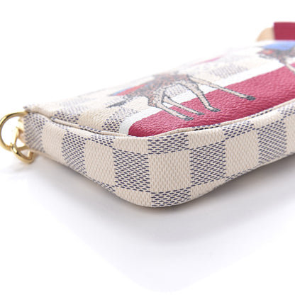 Louis Vuitton Damier Azur 2017 Christmas Animation Mini Pochette Accessories 6 of 10