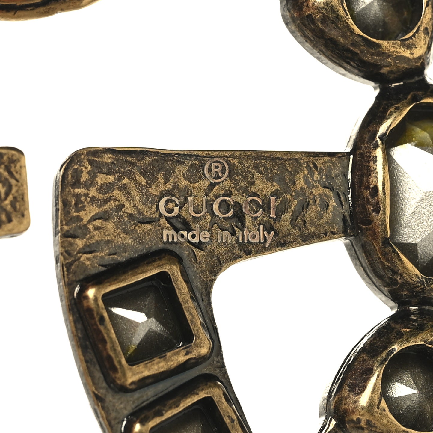 Crystal Marmont Necklace Aged Gold Multicolor