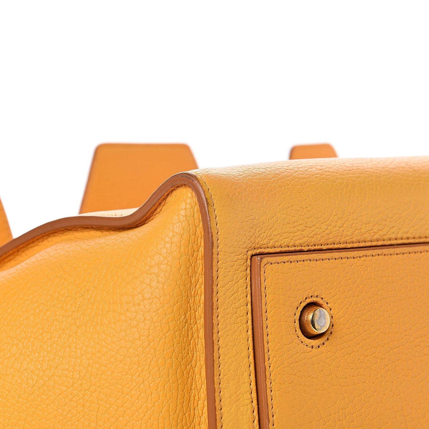 Crisped Calfskin Small Tie Knot Tote Saffron