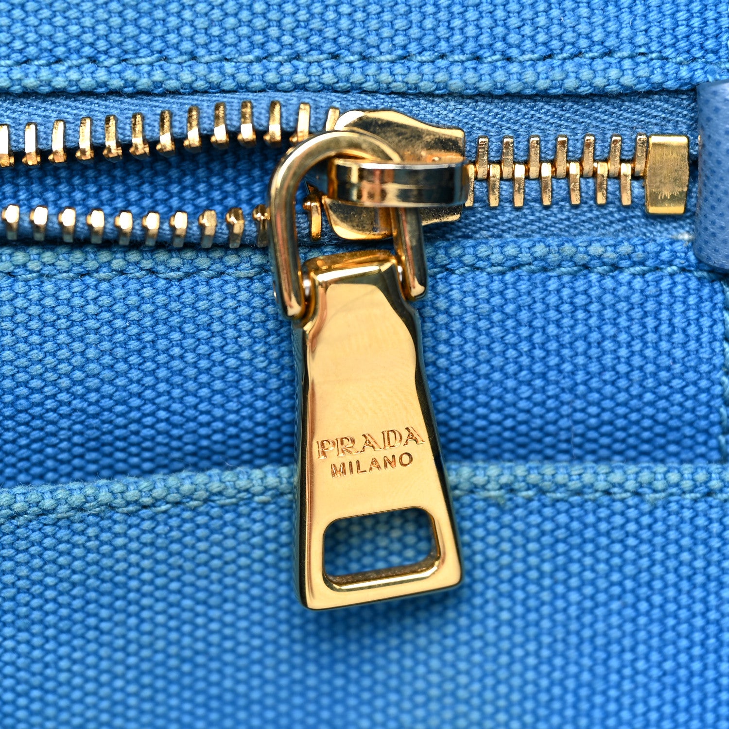 Prada Canapa Logo Tote Azzurro 15 of 17