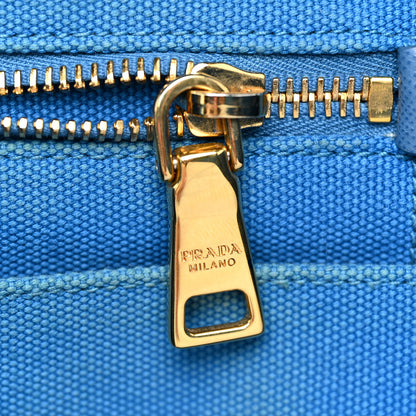 Prada Canapa Logo Tote Azzurro 15 of 17