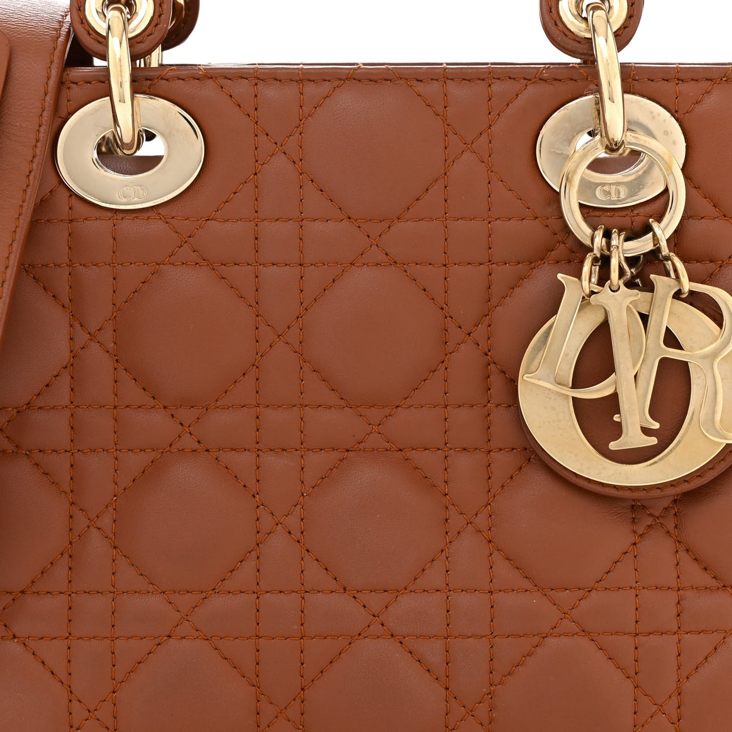 Calfskin Cannage Small My ABCDior Lady Dior Tan