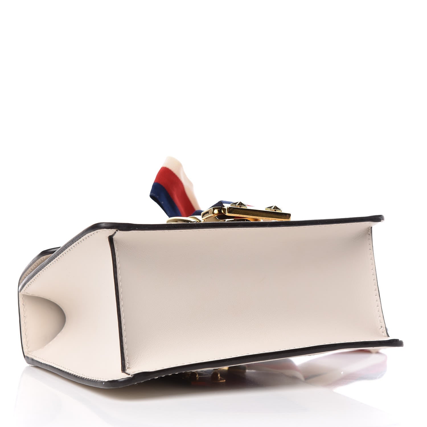 Gucci Calfskin Mini Sylvie Chain Shoulder Bag White 4 of 10