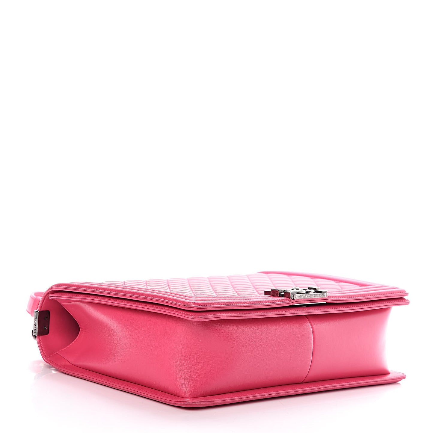 Lambskin Quilted Large Boy Flap Pink