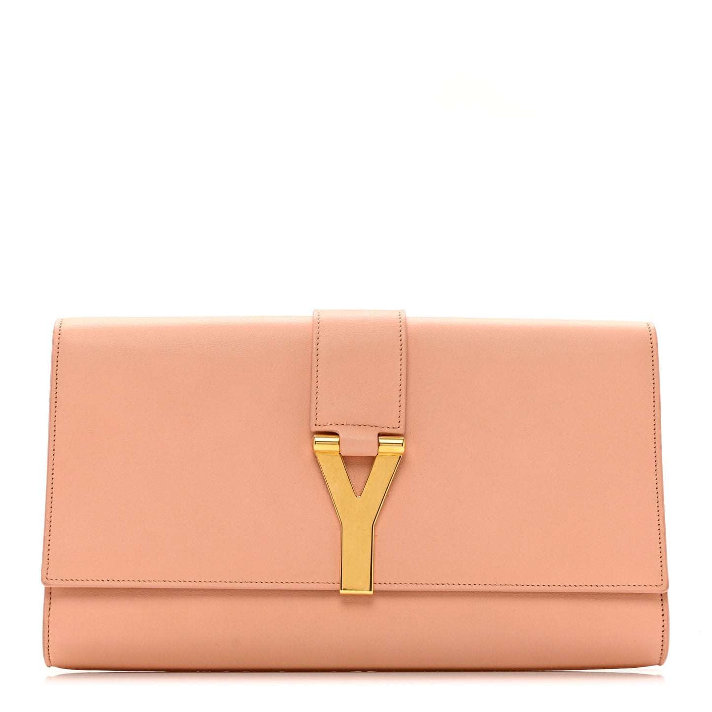 Calfskin Classic Y Ligne Clutch Blush
