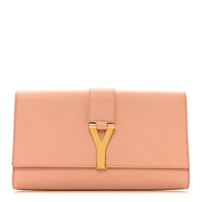 Saint Laurent Calfskin Classic Y Ligne Clutch Blush 1 of 9